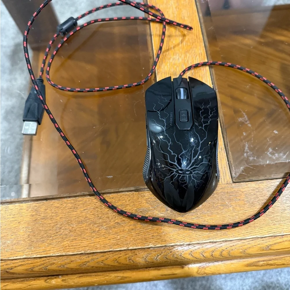 Wired Gaming Mouse with black LED Design multi - colors
